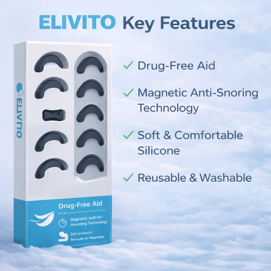 Elivito Breathing Nasal Strips Magnetic Nose Clip | Snoring Stopper for Men | Anti Snoring Devices | Sleep Aid Nose Strip for Men & Women